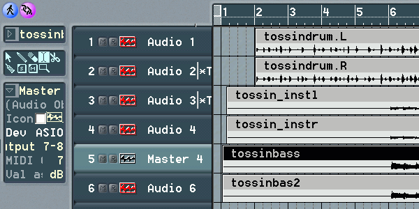 AUDIO IN THE 'ARRANGE WINDOW'